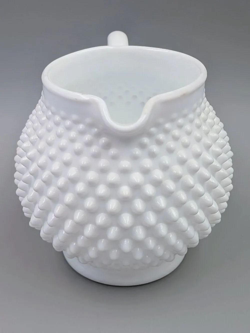 Vintage Fenton Hobnail Milk Glass 32 fl oz Pitcher - Cottagecore Farmhouse